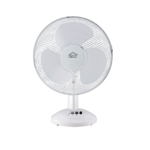 VENTILATORE DA TAVOLO DCG VE9040 40 CM OSCILLAZIONE ORIZZONTALE 3 VELOCITA' BIANCO