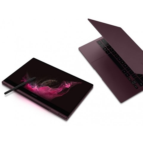 NOTEBOOK SAMSUNG GALAXY BOOK2 PRO 360 NP930QED-KH1ES / NP930QED-KA1IT 13.3" TOUCH SCREEN INTEL CORE I7 1260P 2.1 GHZ 16 GB LPDDR5 1 TB NVMe SSD INTEL IRIS XE GRAPHICS WEBCAM S PEN WINDOWS 11 HOME BURGUNDY